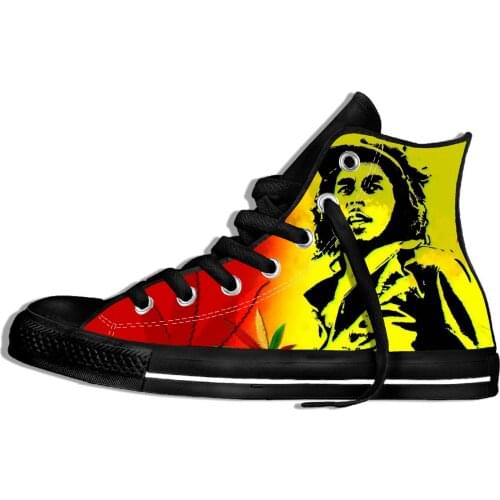 Men Sneakers 2020 Custom Print Bob Marley Images Breathable Outdoor Trainer Sneakers Custom Male Shoes