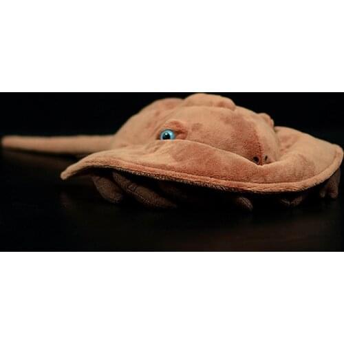 Soft Horseshoe Crab Plush Toy Real Life Tri-spine Horseshoe Crab Realistic Sea Animals Fish Stuffed Toys Gifts For Kids