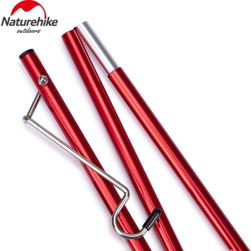 Naturehike New Portable Outdoor Camping Equipment collapsible aluminum alloy pole with Hook for hanging Lamp Lantern LED Lights