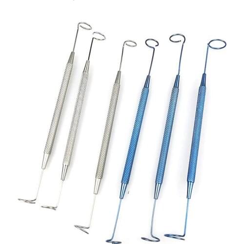 Ophthalmic Double Ended Pigtail Probe Titanium/stainless Steel Eye Instrument