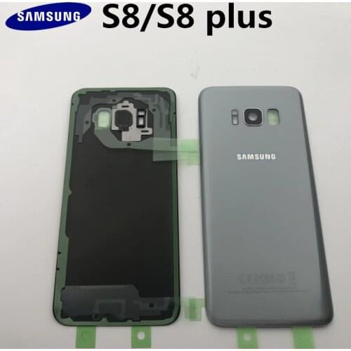 Original Glass For Samsung Galaxy S8 S8 Plus G950F G955F Back Battery Cover Door Rear Housing Case Replacement + Adhesive Sticke