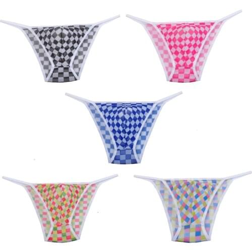 Transparent Micro Mesh Sexy Mens Underwear Briefs See-Through Protruding Pouch Male Underpants Men Calzoncillos Mini Brief