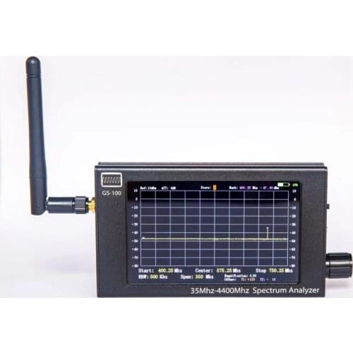 35MHz- 4400MHz Handheld Spectrum Analyzer GS-100 + 4.3-inch TFT LCD + Battery For Walkie-talkie, Toy Remote Control, 2.4G Wifi