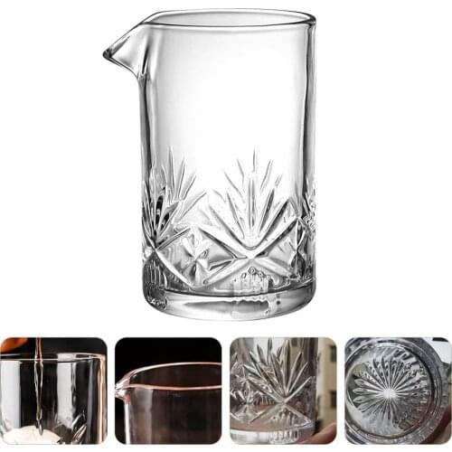 1Pc 700ML Professional Cocktail Mixing Glass Thick Bottom Crystal Stirring Glass