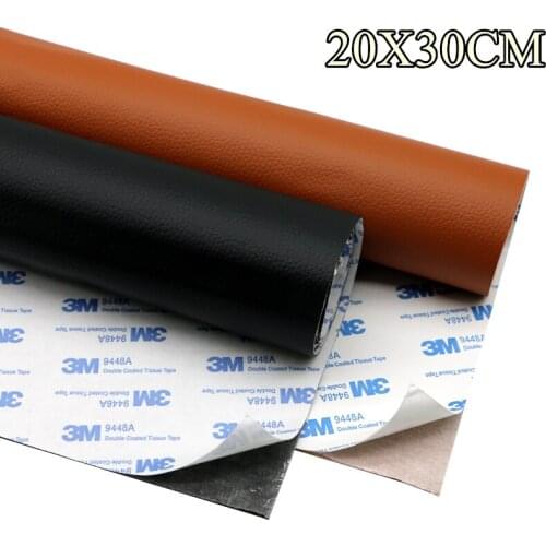 Self Adhesion Litchi Faux Synthetic Leather Patches Patch Fabric Big Size Eco PU Sofa Hole Cushion Repair Car Sticker Tables Bed