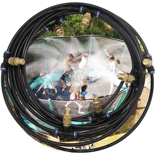 6M Outdoor Garden water fog mist cooling system with adjustable brass nozzles