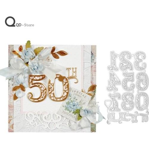 Scrapbook DIY Knife Mold Carbon Steel Knife Mold Childrens Puzzle DIY Embossing Knife Mold Cutting Version Large Number New