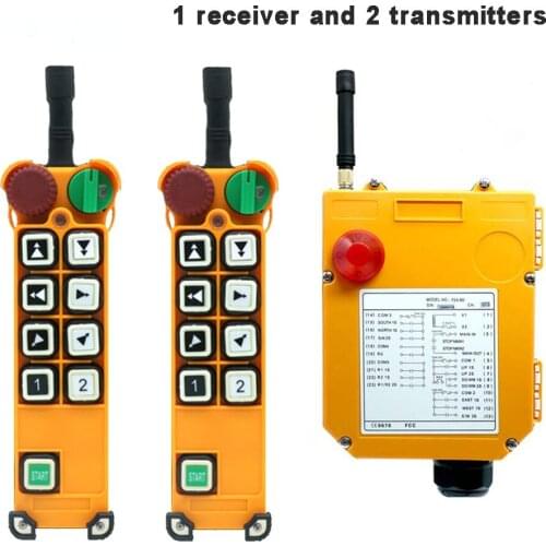 F24-8S F24-8D crane driving crane industrial wireless remote control industrial 1 receiver and 2 transmitter 220V 380V 24V