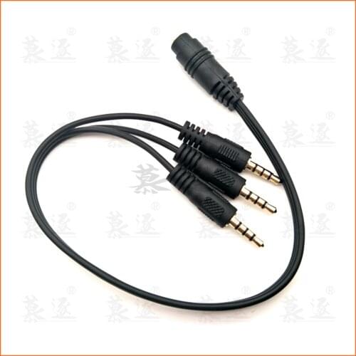 3.5mm stereo jack female to 3 * 1/8 "3.5mm stereo plug male audio cable, 1 input 3 output stereo audio distributor cable 0.3m
