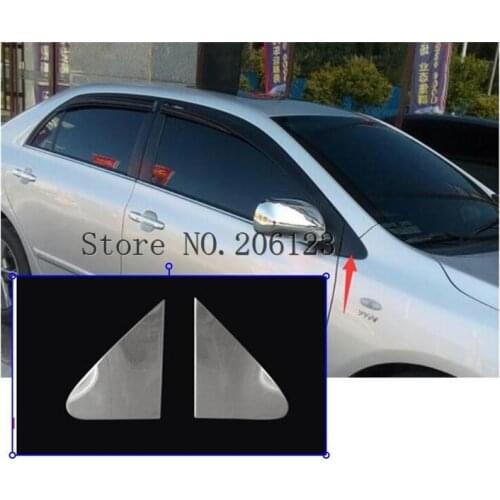 For Toyota Corolla Altis 2008 2009 2010 2011 2012 2013 Triangular Car stick rear view Rearview Side glass Mirror trim frame