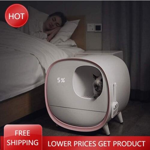 Smart Large Intelligent Cat Litter Box Deodorant Toilet Training Kit Automatic Tary Cat Litters Pet Litter Bedpan Arenero Gato