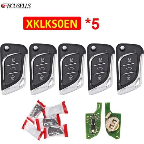 5Pcs/Lot XKLKS0EN Xhorse 3 Buttons Wire Universal Remotes Car Key LEI.KSS Style for VVDI Key MAX VVDI2 Mini Key Tool