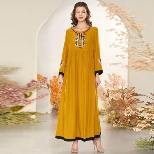 Vestidos Abaya Dubai Turkey Muslim Hijab Long Dress Islamic Lothing Dresses for Women Caftan Morocco Kaftan Robe Longue Femme