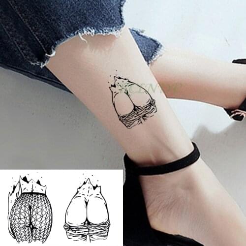 Waterproof Temporary Tattoo Sticker Sexy Buttocks Flash Tatto Hips Fake Tatoo Tatouage Body Art For Girl Men Women