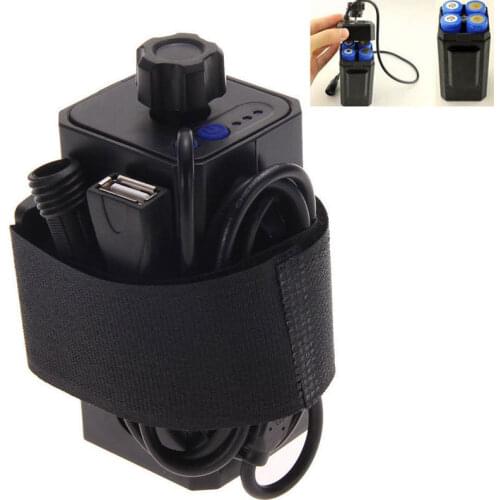 8.4V Battery Pack Case Kit Waterproof 4x18650 Battery Pack USB DC Dual Ports Cover Box Kit For Bicycle Tail Light Headlight Bike