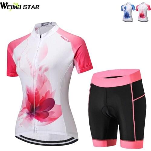 WEIMOSTAR Womens Team Pro Cycling Jersey Suit Ropa Ciclismo Short Sleeve Bike Clothing Youth MTB Bicycle Jerseys Cycling Sets