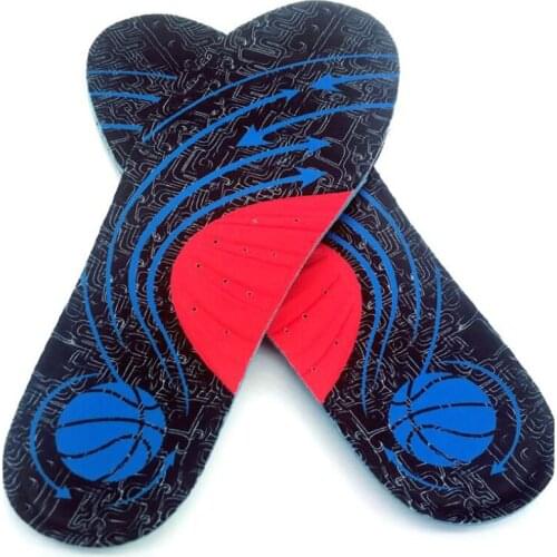 1 Pair High Quality Shock Absorption Sports Insole Man Sports Silicone Deodorant Breathable EVA Air Cushion Insole