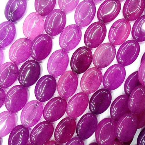 1 Strand/22Pcs 18x13x6mm Wholesale Purple Malay Jade Oval Loose Beads DIY Handmade Jewelry Accessories S798