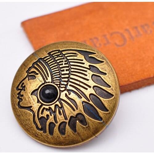 10PC 30mm Solid Brass Rock Biker Indian Chief Dress skull Turquoise Concho For Leathercraft Handbag Wallet Saddle Screwback