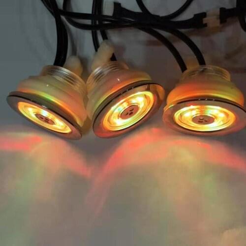 10pcs recessed waterproof RGB LED underwater massage bath tub air jet led lamp without manual light controller