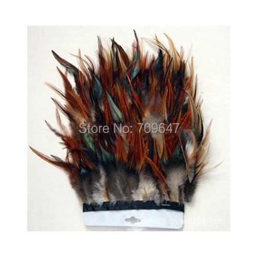 10Yards/lot!10-15cm height NATURAL Chinese Rooster Saddle Feather Tirm,Chicken Feather Fringe,Chicken Feathers,Chicken