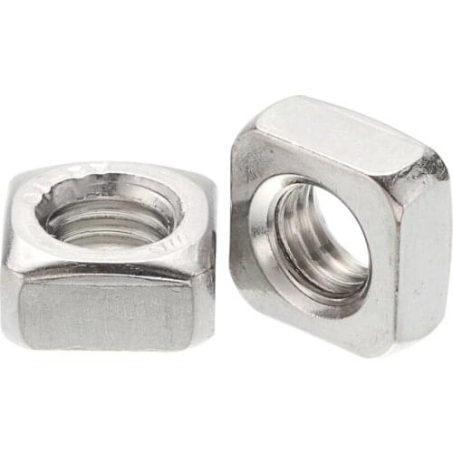 100PCS DIN557 M3 M4 M5 M6 M8 M10 304 Stainless Steel Square Nut (NOT Cheap Galvanization) HW052