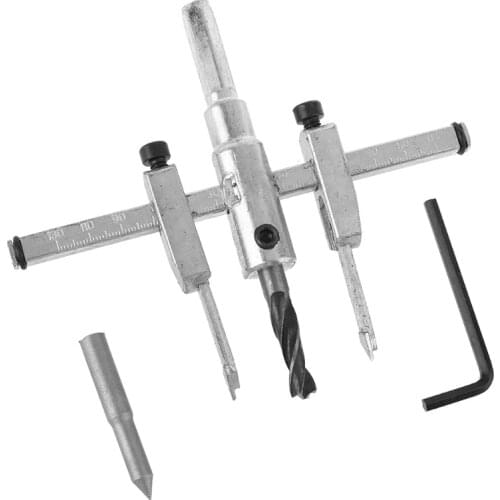 2020 New Adjustable 30-130mm Metal Wood Circle Hole Saw Drill Bit Cutter Kit DIY Tool