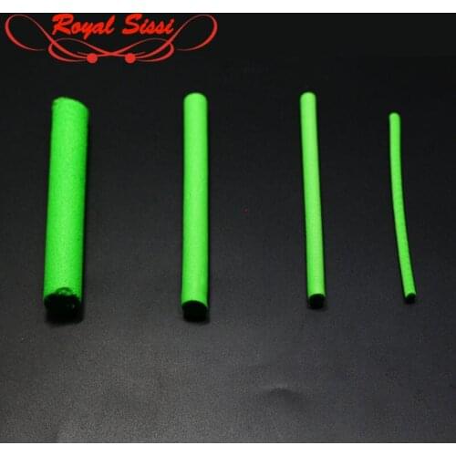 4 Sizes fly tying foam cylinders 3mm5mm8mm12mm green parachute posts floating hoppers &wiggle body extended fly tying materials