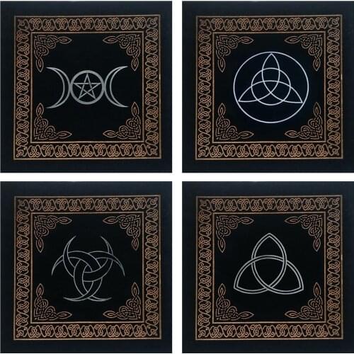 50X50cm Constellations Tarot Card Tablecloth Velvet Divination Altar Cloth Board Games Oracle Card Pad Runes Witchcraft Supplies