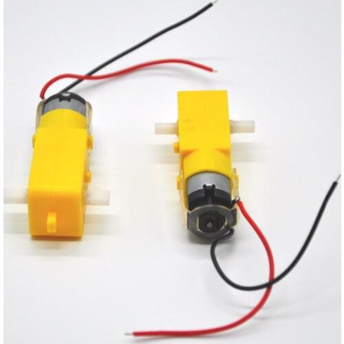Free Shipping (2 pcs) Gear motor 3V-6V90 RPM TT motor intelligent car chassis, four-wheel-magnetic interference