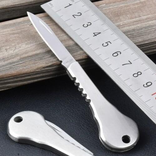 Toy Sports Outdoor EDC Mini Fold Key Knife Key Pocket Knife Key Chain Peeler Portable Camping Key Ring Tool Kids Game Safety