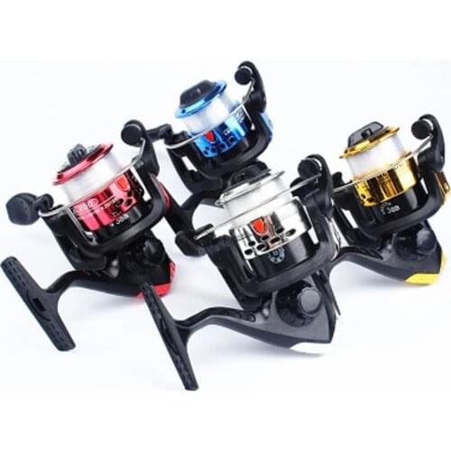 4 colors 3 axis Fishing Reel Aluminum Body Spinning Reel 5.2:1 Speed Ratio Left/Right Hand Fishing Wheel 50M Fishing Line wheel