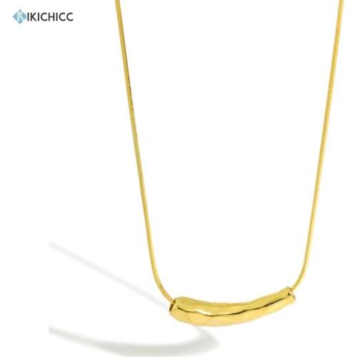 Kikichicc New 925 Sterling Silver Circle Pendant Long Chain Women Fashion Jewelry 2020 Rock Punk Jewelry For Women Wedding