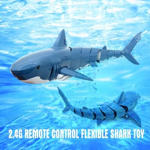 SALE 2.4G RC Shark Fish Boat 1:18 Remote Control Bait Boat Mini Radio Electronic Shark Swimming Pool Bathroom Water Toy Boat Rc