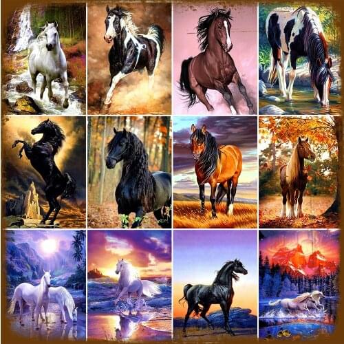 Retro Metal Tin Sign Running Horse Art Poster Bar Pub Cafe Wall Iron Plates Vintage Plaque Home Restaurant Decor 20x30cm