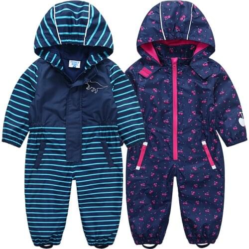 Foreign trade waterproof jacket childrens spring and autumn new jumpsuits dirt-resistant windproof outdoor jumpsuit climbing cl