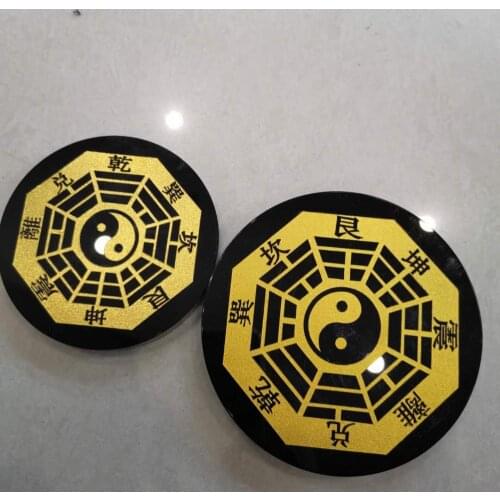 Natural Black Obsidian Eight Diagrams stone crystal Reiki Healing Chakra Fengshui Home Decoration