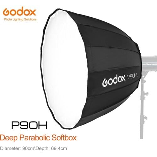Godox P90H 90CM 35" Parabolic Bowens Mount Softbox High temperature resistant metal for Professional Shooting Studio Flash
