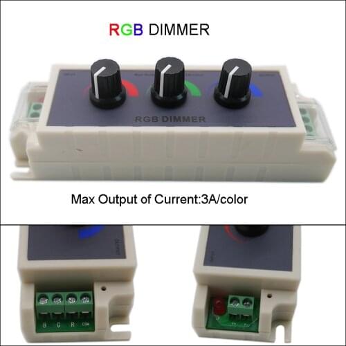 Stepless Adjustable Switch DC12-24V RGB Dimmer LED Strip Lights Tape Controller Three way switch for 2835 3528 5050 led light