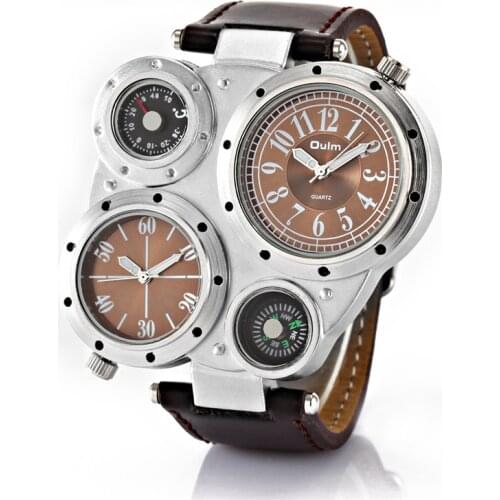 Big Face OULM Luxury Brand Original Imported Watch Design Mens Reloj Hombre Relogio Masculino Montre Homme Compass Army dz Black