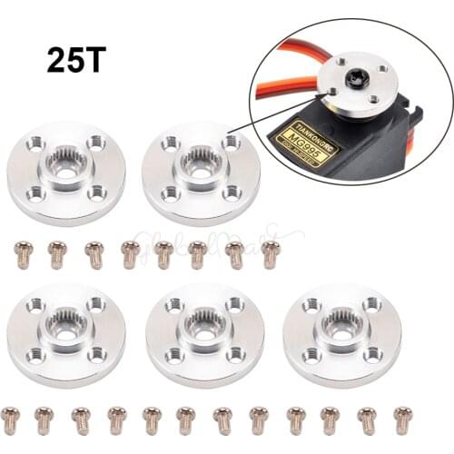5PCS/10PCS Aluminum Metal 25T Servo Arm Round type Disc Matal Horns For MG995 MG996 MG996R MG945 MG946 RC Servos ACE Robot