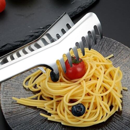 Comb-shaped Food Tongs Multifunctional BBQ Salad Spaghetti Clip Kitchen Tool Noodle Tongs Pasta Spaghetti Tongs Food Clips