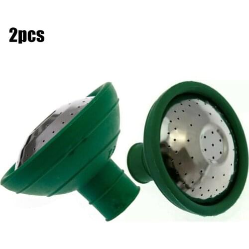2pcs Univesal Garden Watering Can Rose Head Rubber Water Sprinkler Sprayer Green PP Replacement Spray Nozzle
