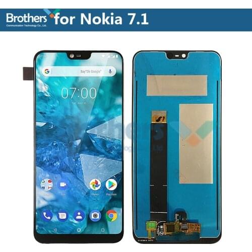 LCD Screen for Nokia 7.1 LCD Display for Nokia 7.1 LCD Assembly Touch Screen Digitizer Phone Replacement Part Tested Working Top