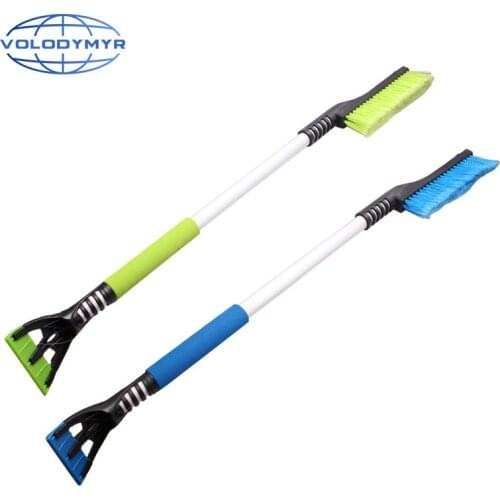 Winter Car Windshield Ice Scraper Glass Snow Brush Stainless Steel Extendable Snow Cleaner Remover Broom Wash Accessories Tool