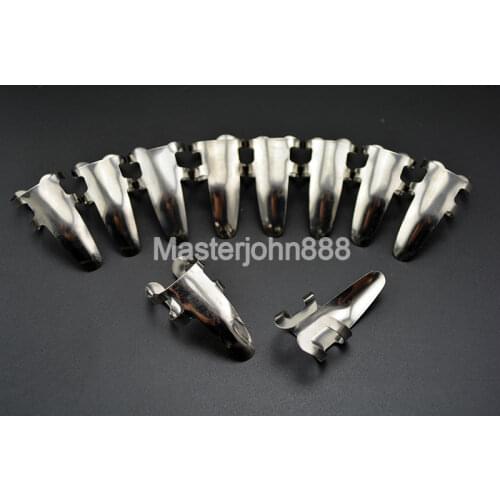 10pcs Alice Chrome Metal Stainless Steel Picks Finger Style Acoustic Guitar Picks Plectrums