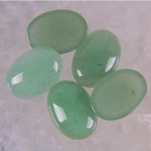 18x13MM Green Aventurine Oval CAB GEM Cabochon Jewelry For Gift Bead (10 pcs/lot) H022