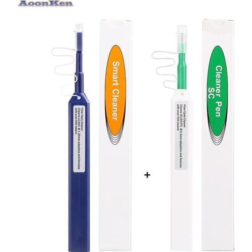 4PCS/lot FTTH Optical Fiber pen tool 2.5mm LC MU 1.25mm SC FC ST LC Connector Optical Smart Cleaner