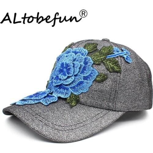 ALTOBEFUN Women Baseball Cap Adjustable Men Spring Floral Snapback Cap For Girl Summer Fitted Cap Autumn Wholesale Hat BAD090