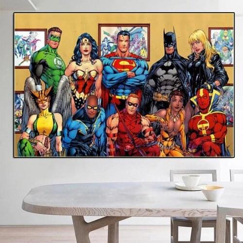 Superhero Anime Canvas Wall Art Figure Painting Modern Marvel Posters and Prints Picture Living Room Home Decoration Boy Gifts